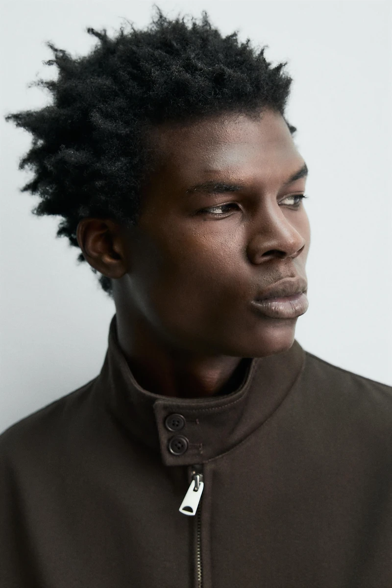 WOOL-COTTON TEXTURED JACKET