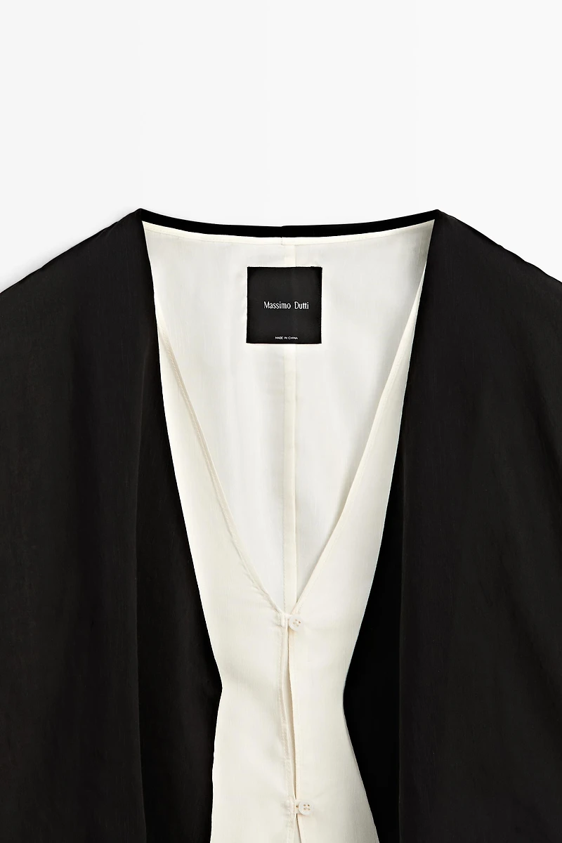 Veste double contraste total look