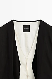 Veste double contraste total look
