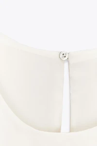 RUFFLED SATIN EFFECT TOP