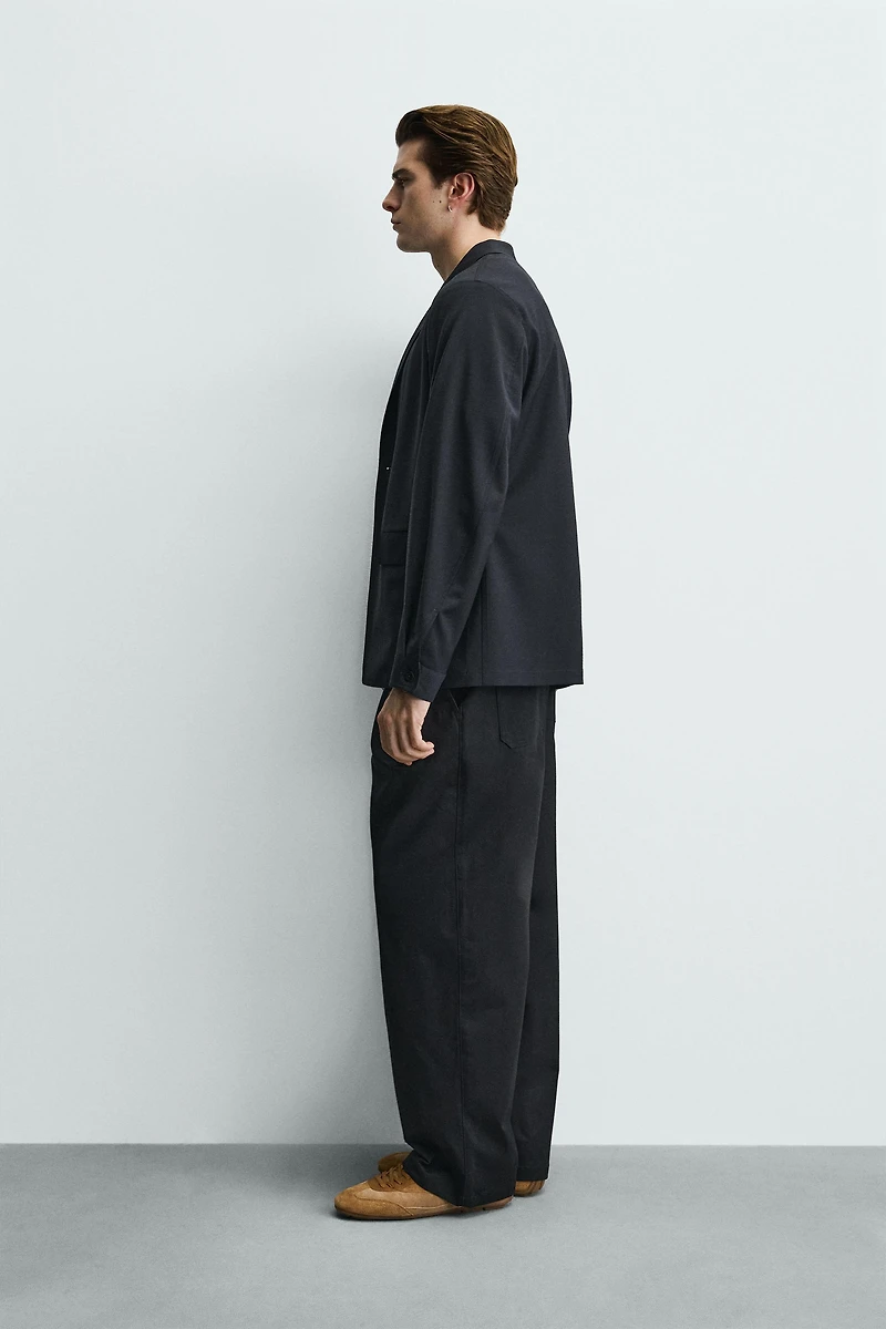 BLAZER RELAXED FIT MÉLANGE DE LAINE