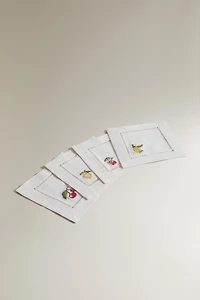 RAMIE FRUIT COASTERS (PACK OF 4)