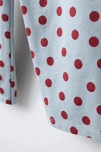 POLKA DOT WIDE LEG PANTS