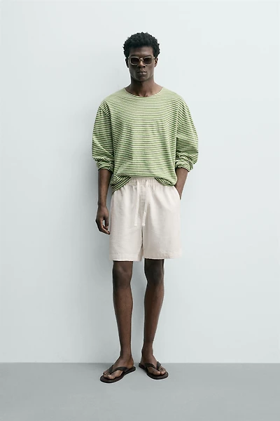 REGULAR FIT TEXTURED SHORTS