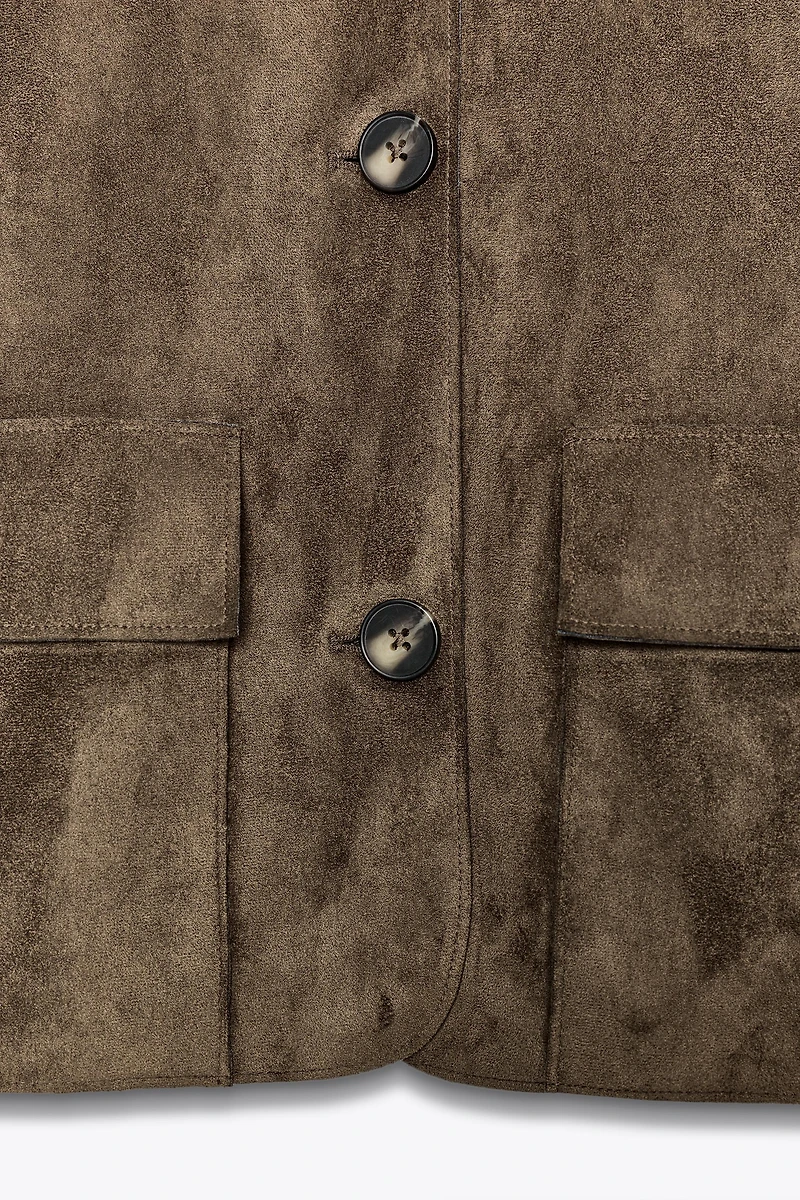 BLOUSON COURT EFFET DAIM
