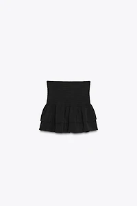 BERMUDA TAILLE HAUTE AVEC VOLANTS