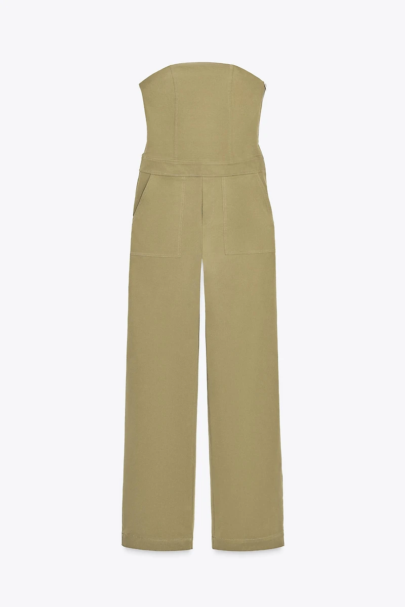 STRAPLESS FULL-LENGTH JUMPSUIT