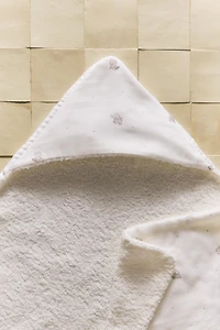 SERVIETTE DE BAIN CAPUCHE BÉBÉ ÉLÉPHANTS