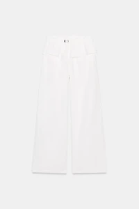 PANTALON EN NYLON À TAILLE SUPERPOSÉE