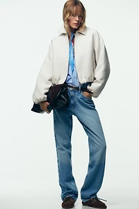 ZIP-UP GATHERED JACKET