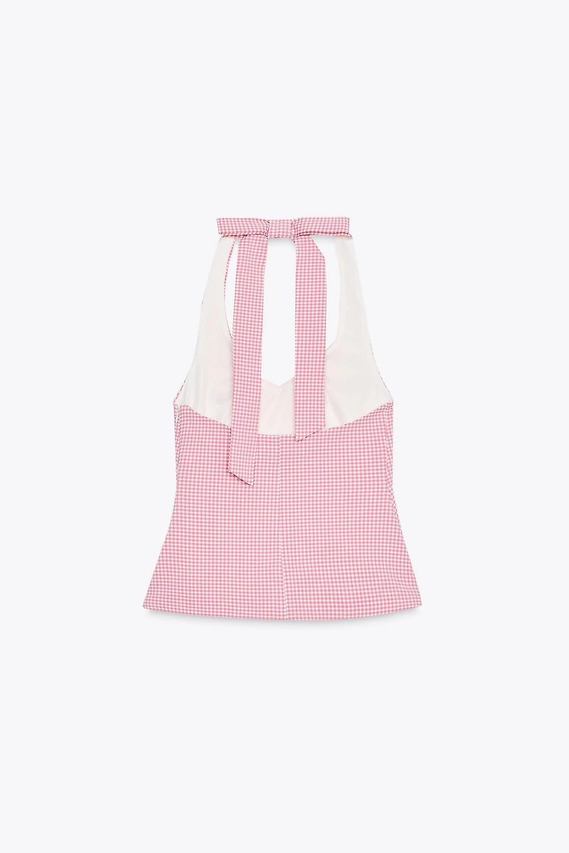 HALTER BACK BOW TOP