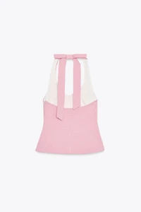 HALTER BACK BOW TOP