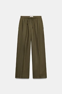 LINEN STRAIGHT LEG PANTS