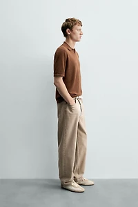 HEMP COTTON BLEND KNIT POLO