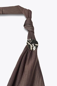 ASYMMETRIC SATIN MIDI DRESS