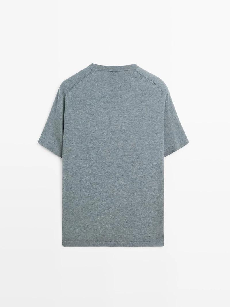 Knit cotton T-shirt