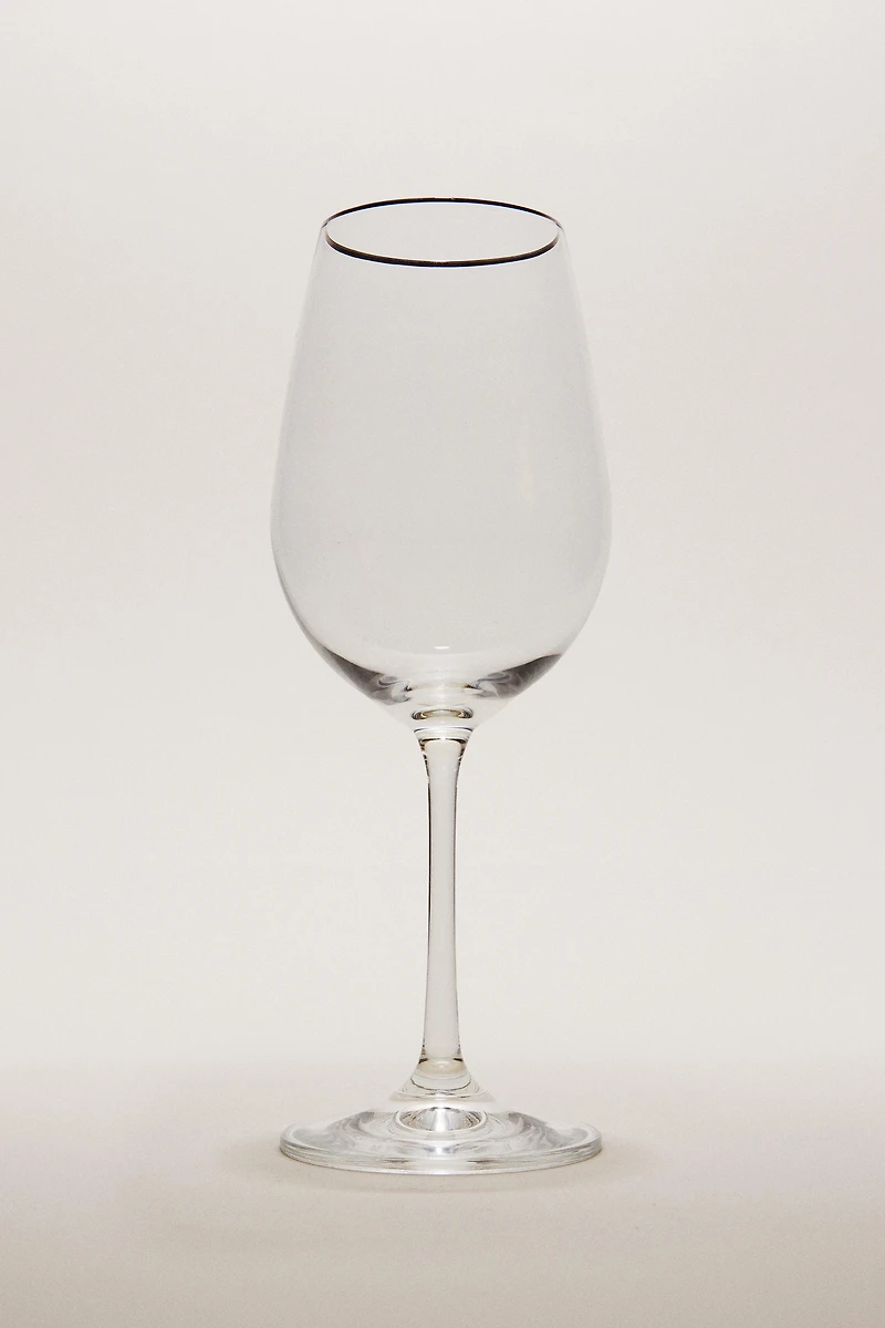 CRYSTALLINE GLASS WITH GOLD RIM