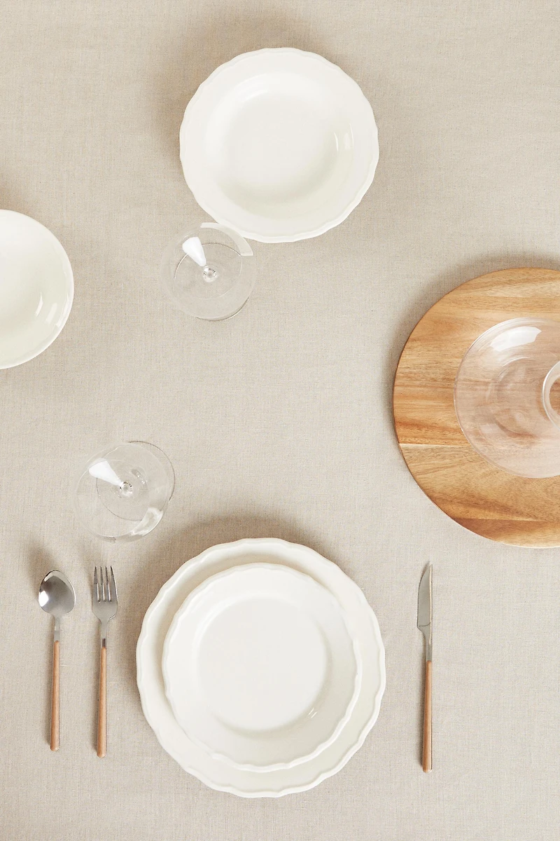 PLAIN COLORED LINEN TABLECLOTH