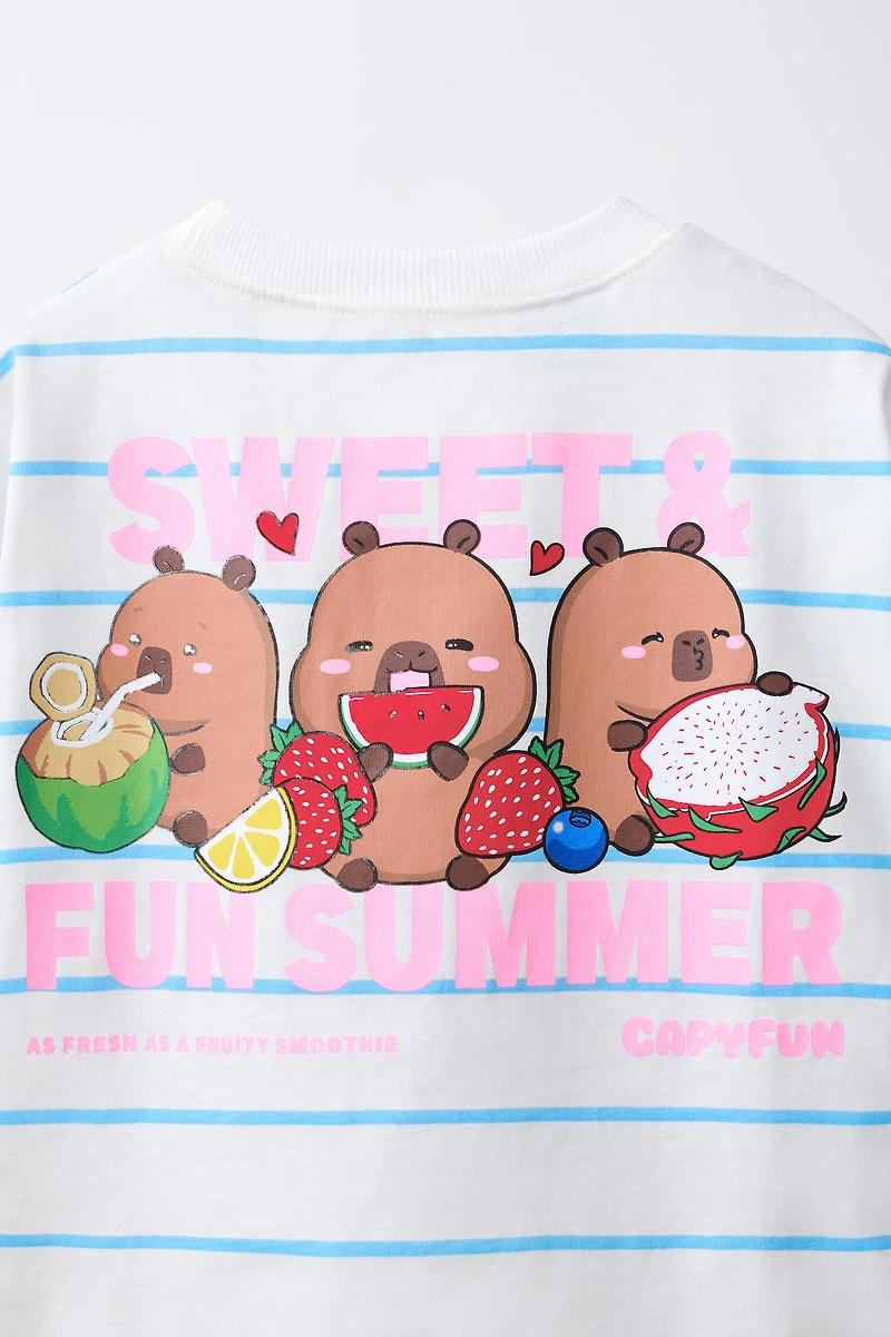 CAPYBARA CAPYFUN © STRIPED T-SHIRT
