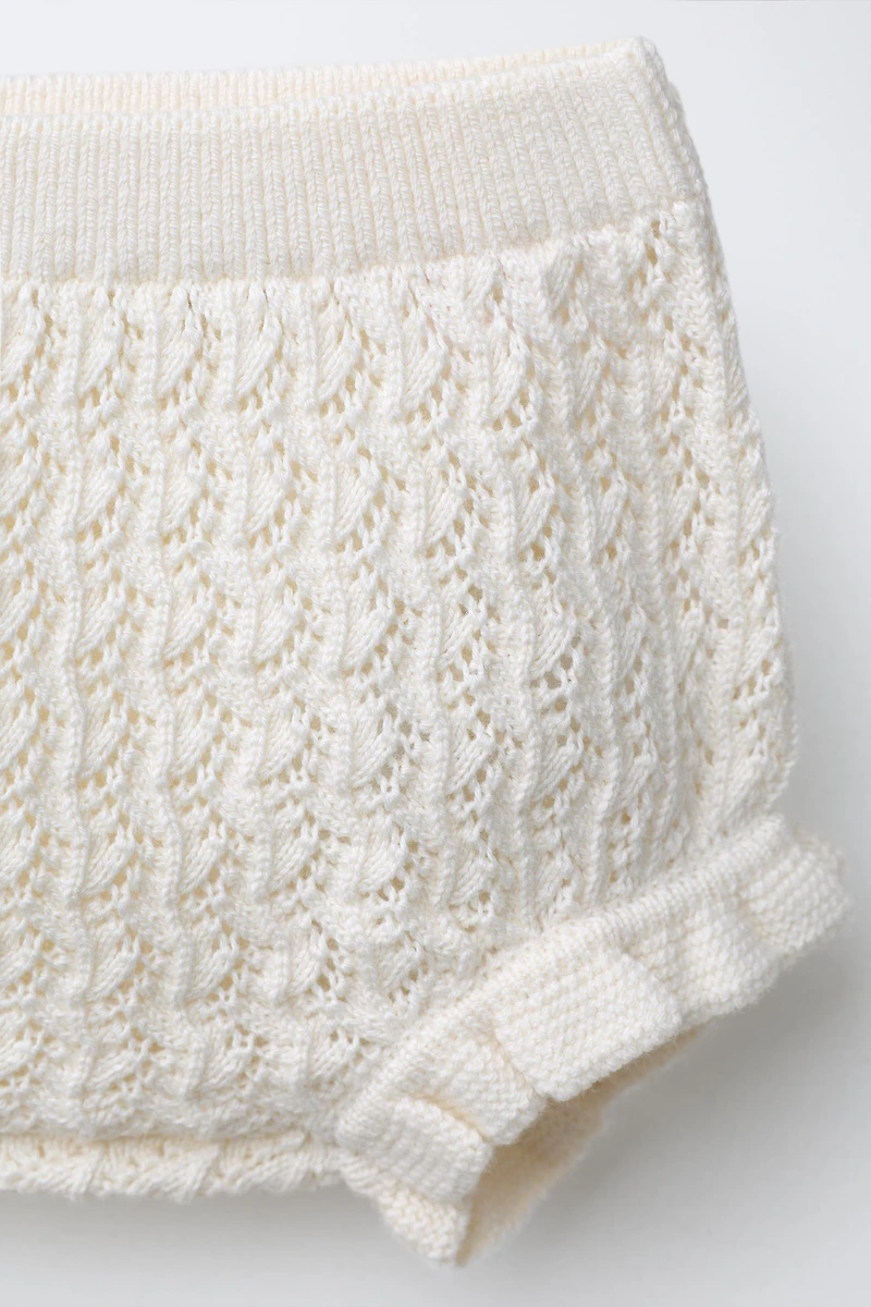 ENSEMBLE PULL ET CULOTTE TEXTURÉ AVEC COTON SOIE DE MÛRIER
