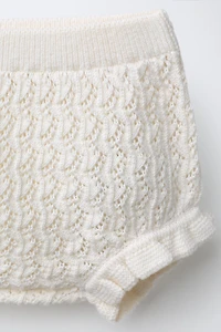ENSEMBLE PULL ET CULOTTE TEXTURÉ AVEC COTON SOIE DE MÛRIER