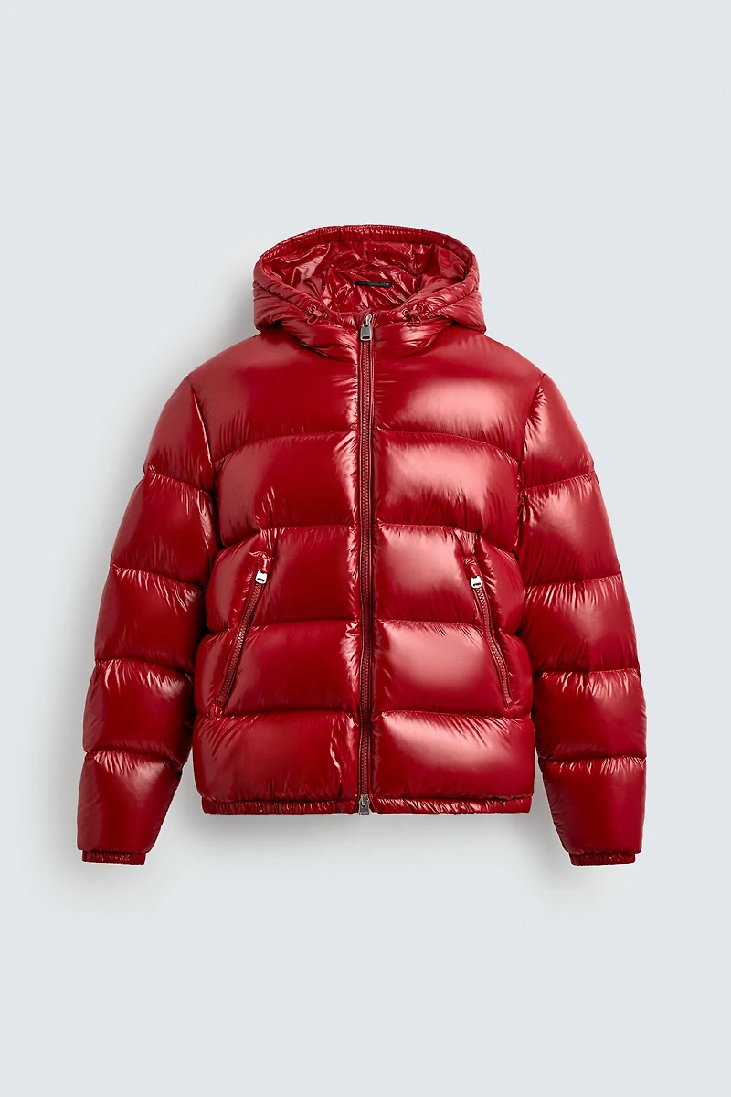 100% FEATHER WATER REPELLENT PUFFER JACKET