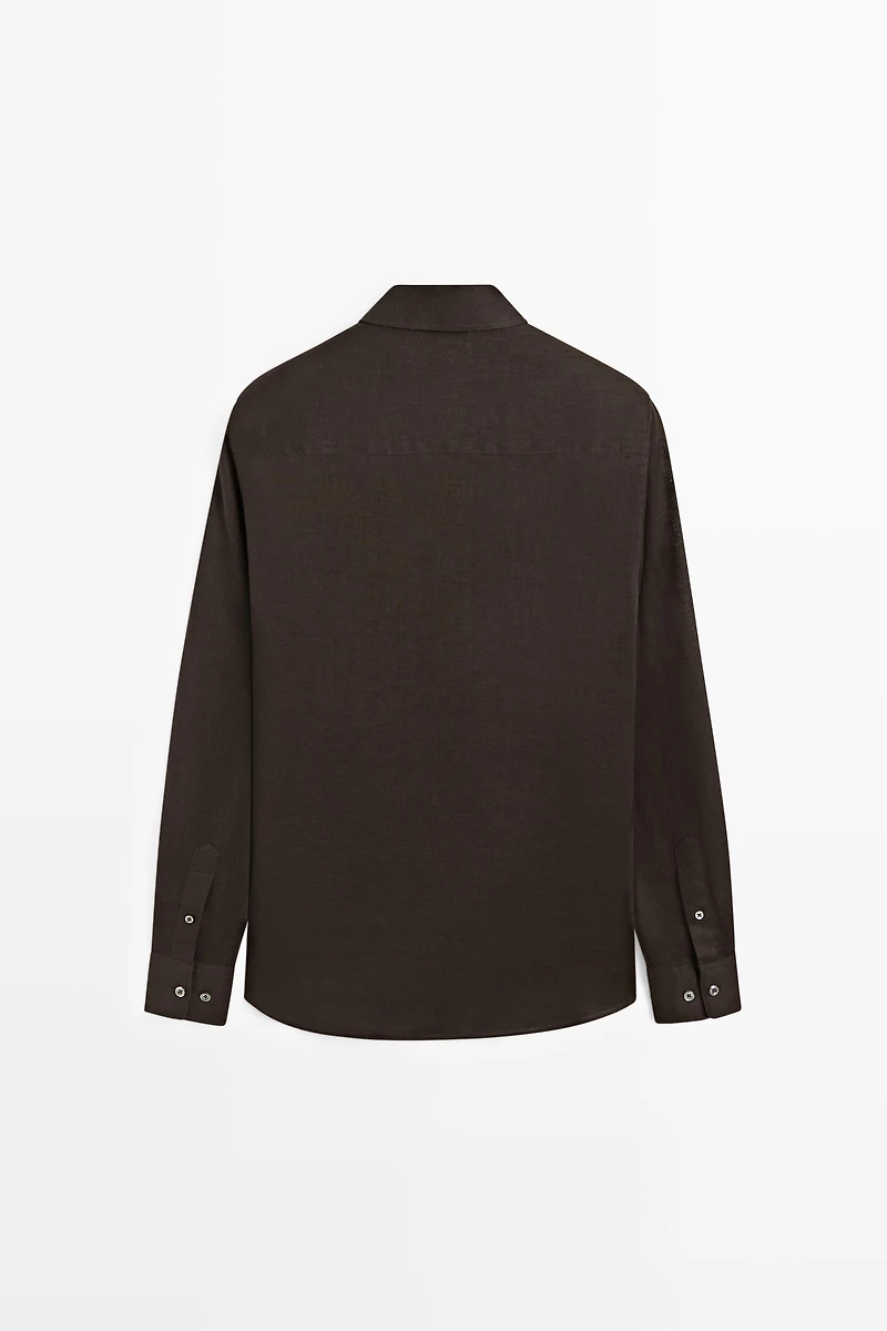 Regular fit 100% linen shirt