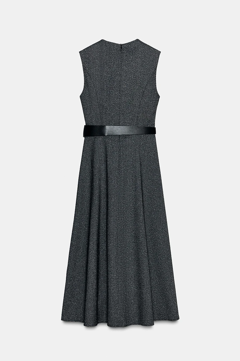 MARLED MIDI BELTED DRESS