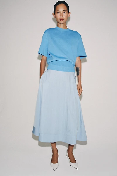 ZW COLLECTION CAPE MIDI SKIRT