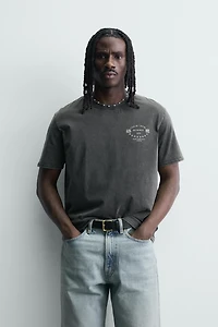WASHED PRINT T-SHIRT