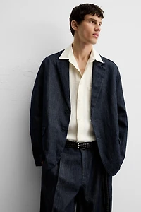 RELAXED FIT DENIM BLAZER