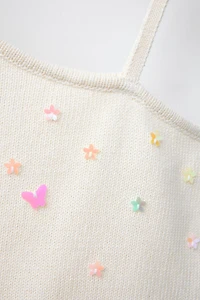 ASYMMETRIC BEADED KNIT TOP