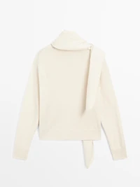 Pull col foulard 100 % cachemire