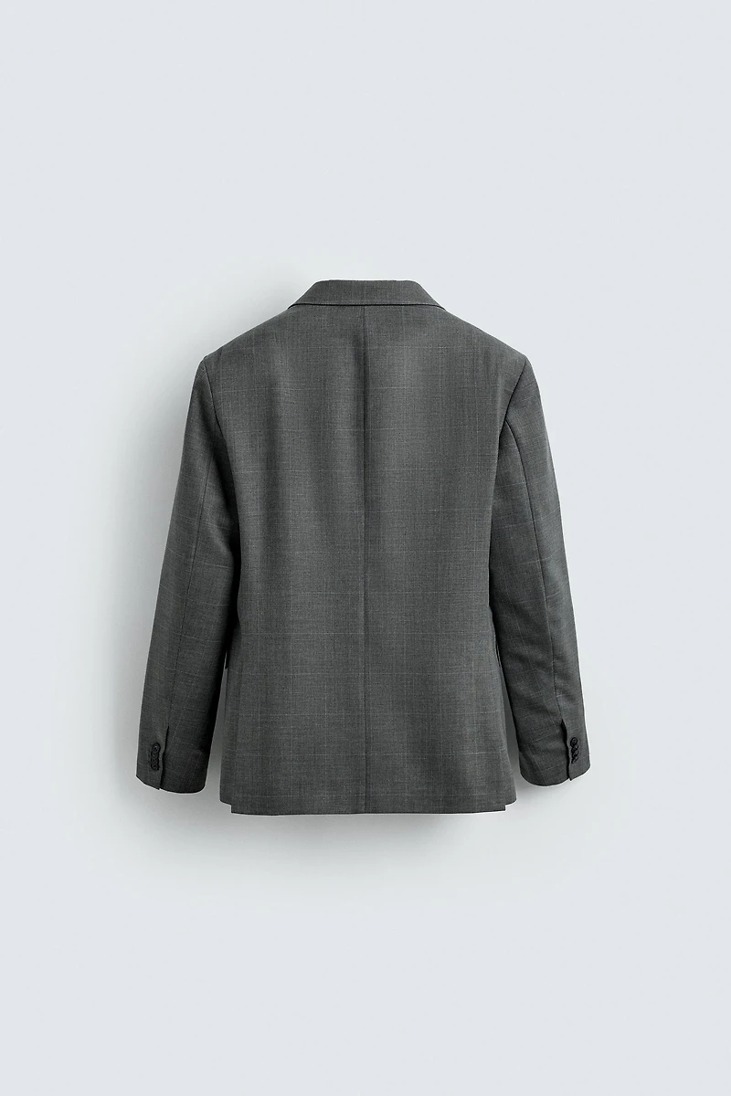 PLAID SUIT BLAZER