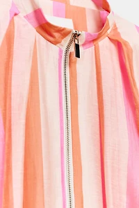 VESTE BOMBER À RAYURES