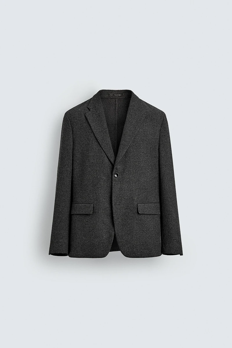 HOUNDSTOOTH TEXTURED BLAZER