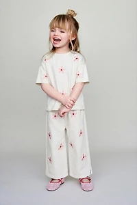JUPE-CULOTTE À FLEURS BRODÉES