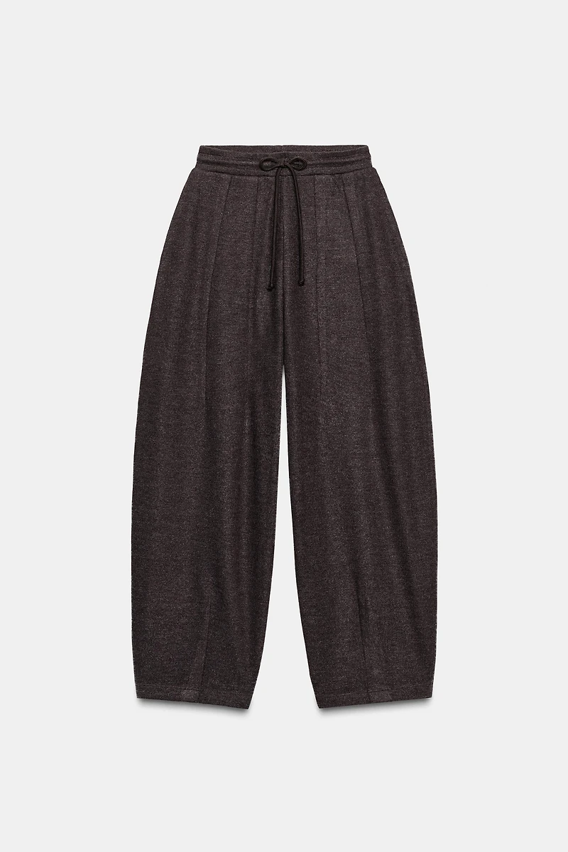 BALLOON RIBBED PANTS