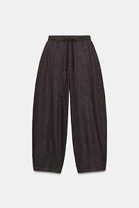 BALLOON RIBBED PANTS