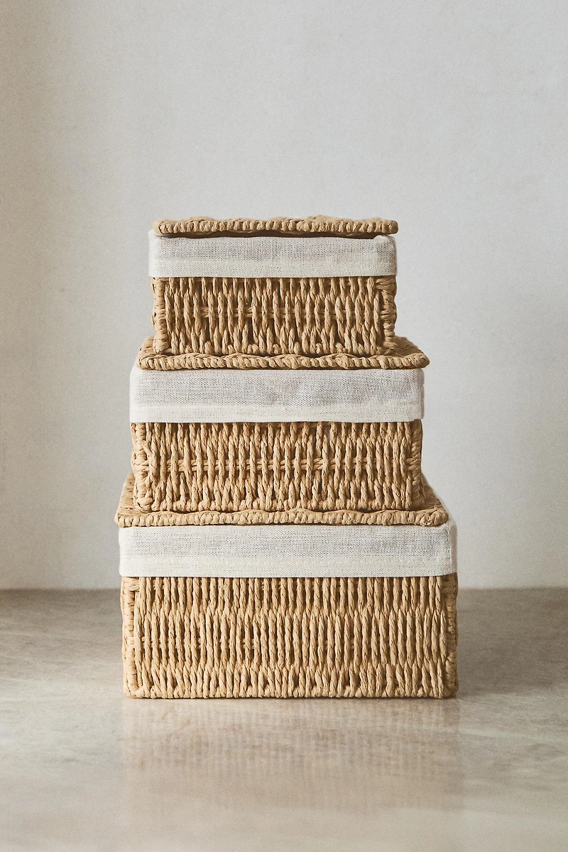 PANIER AVEC TISSU INTÉRIEUR