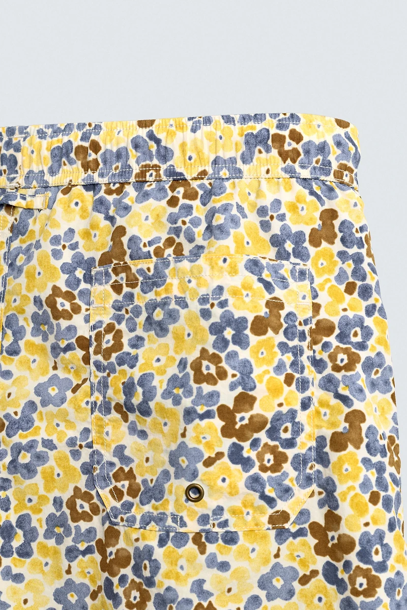 MAILLOT DE BAIN LONG À IMPRIMÉ FLEURI