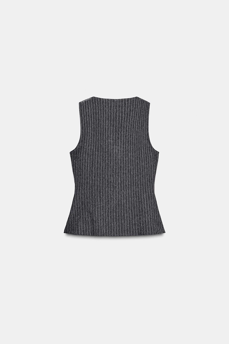 PINSTRIPE VEST TOP