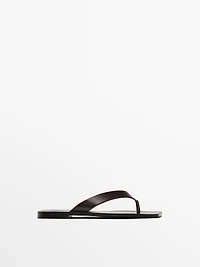 Leather toe divider sandals