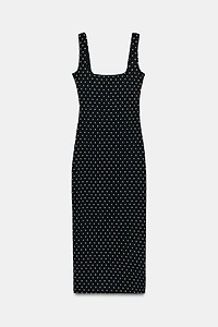 TEXTURED MIDI DRESS