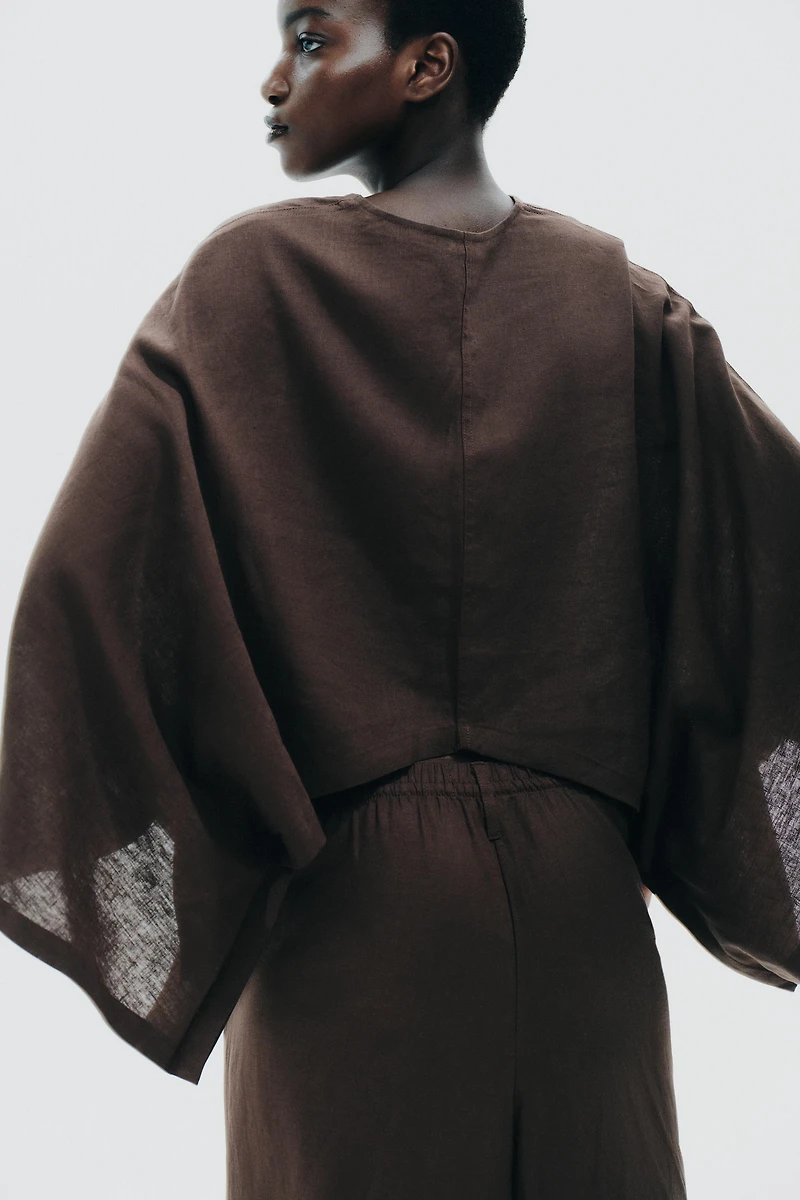 ASYMMETRIC CAPE KIMONO