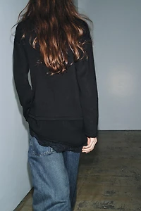 COMBINATION LACE T-SHIRT