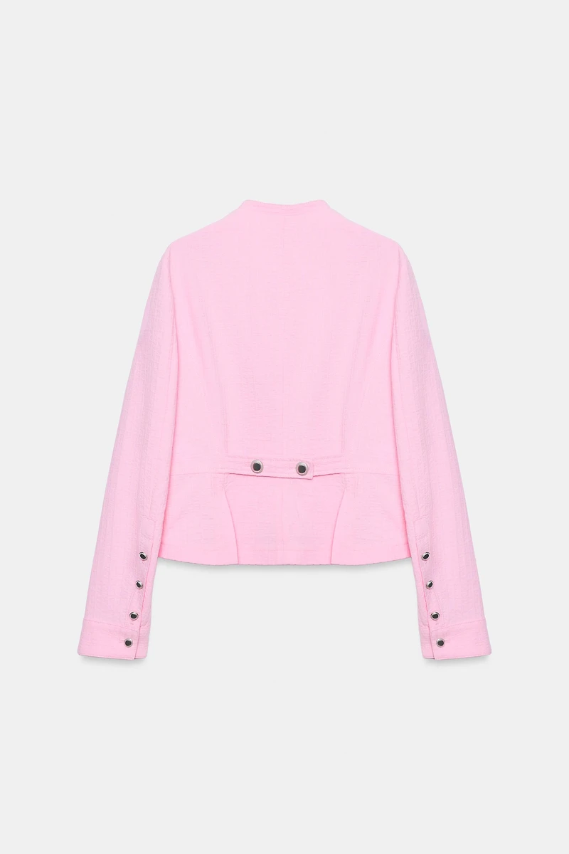 100% COTTON DOUBLE BREASTED BLAZER