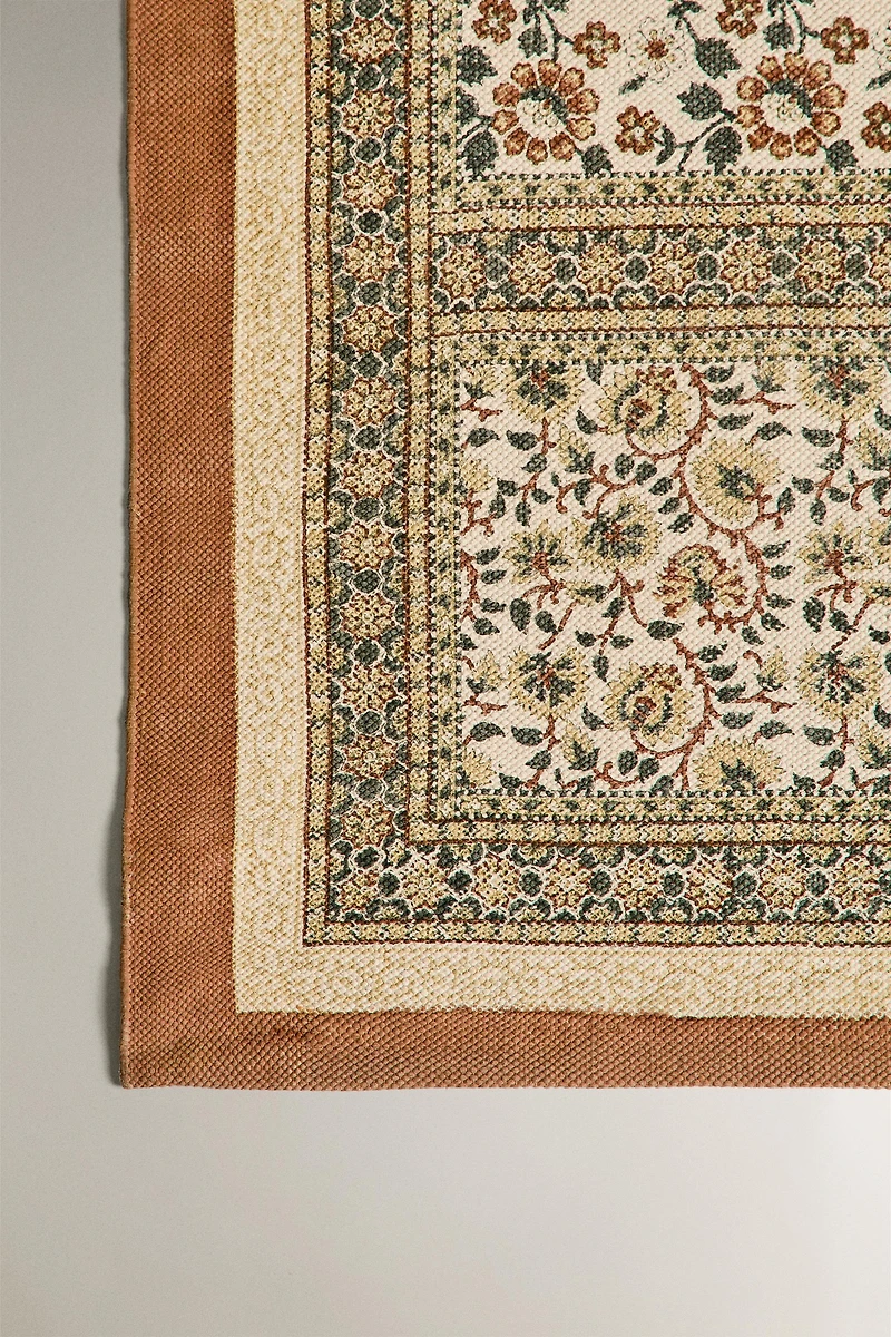 BLOCK PRINT COTTON AREA RUG