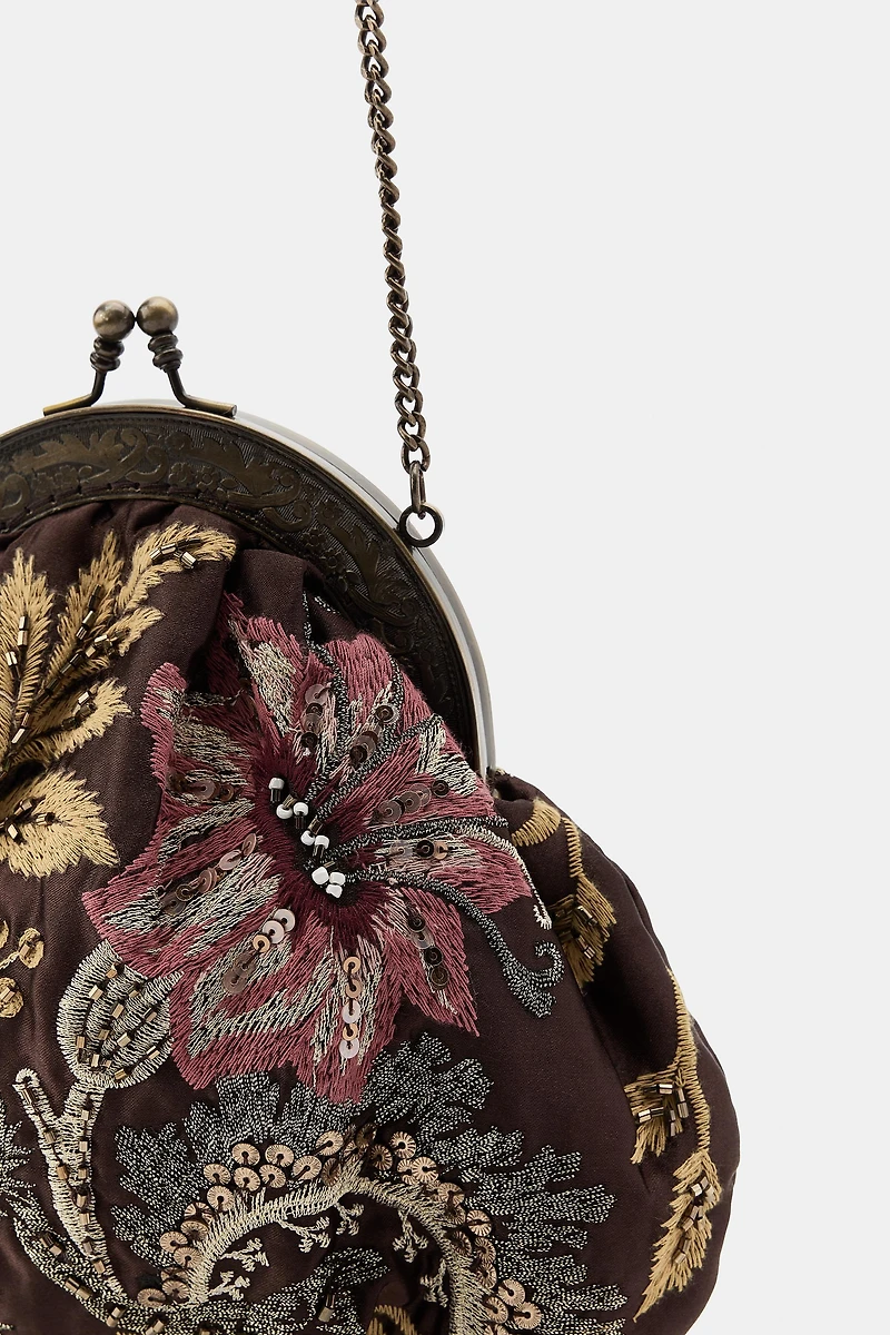EMBROIDERED BEADED BAG