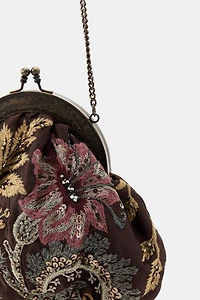 EMBROIDERED BEADED BAG